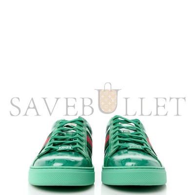 GUCCI ACE MONOGRAMMED LEATHER-TRIMMED COATED-CANVAS SNEAKERS 576963